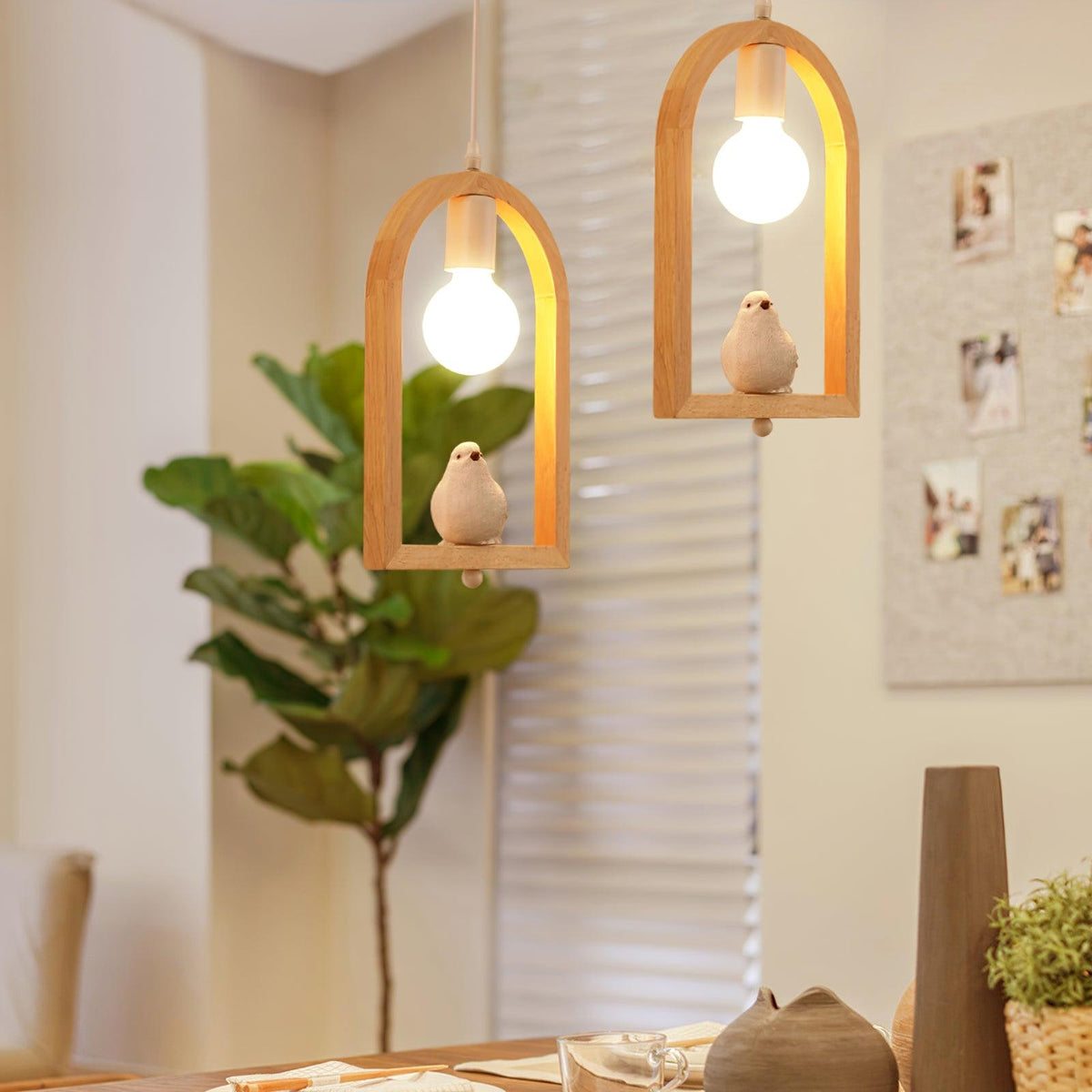 Ceda hanglamp van eiken hout en hars