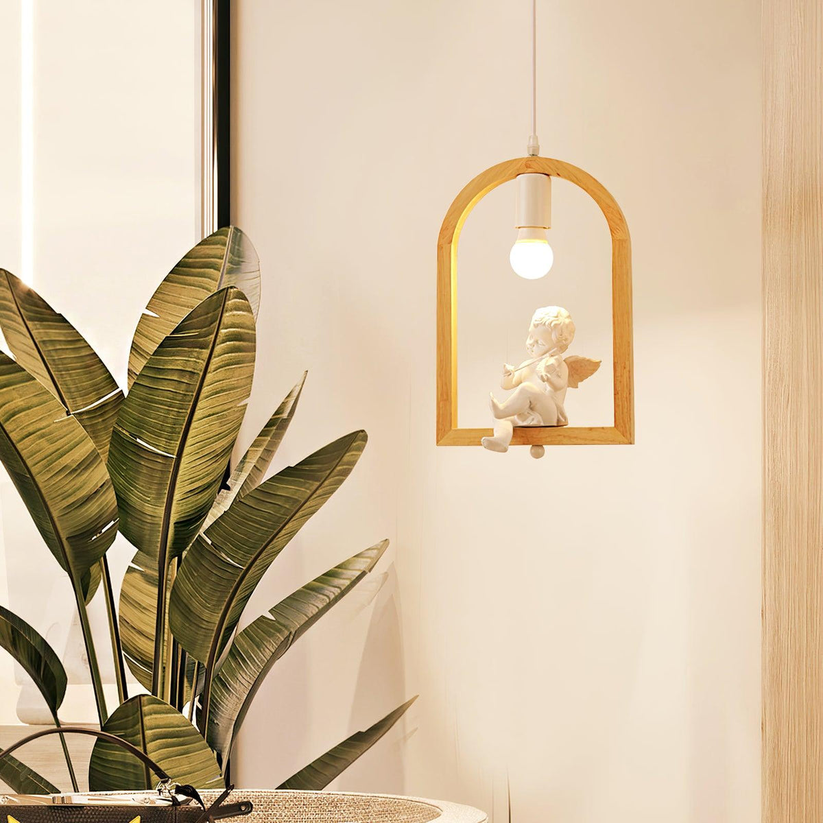 Ceda hanglamp van eiken hout en hars