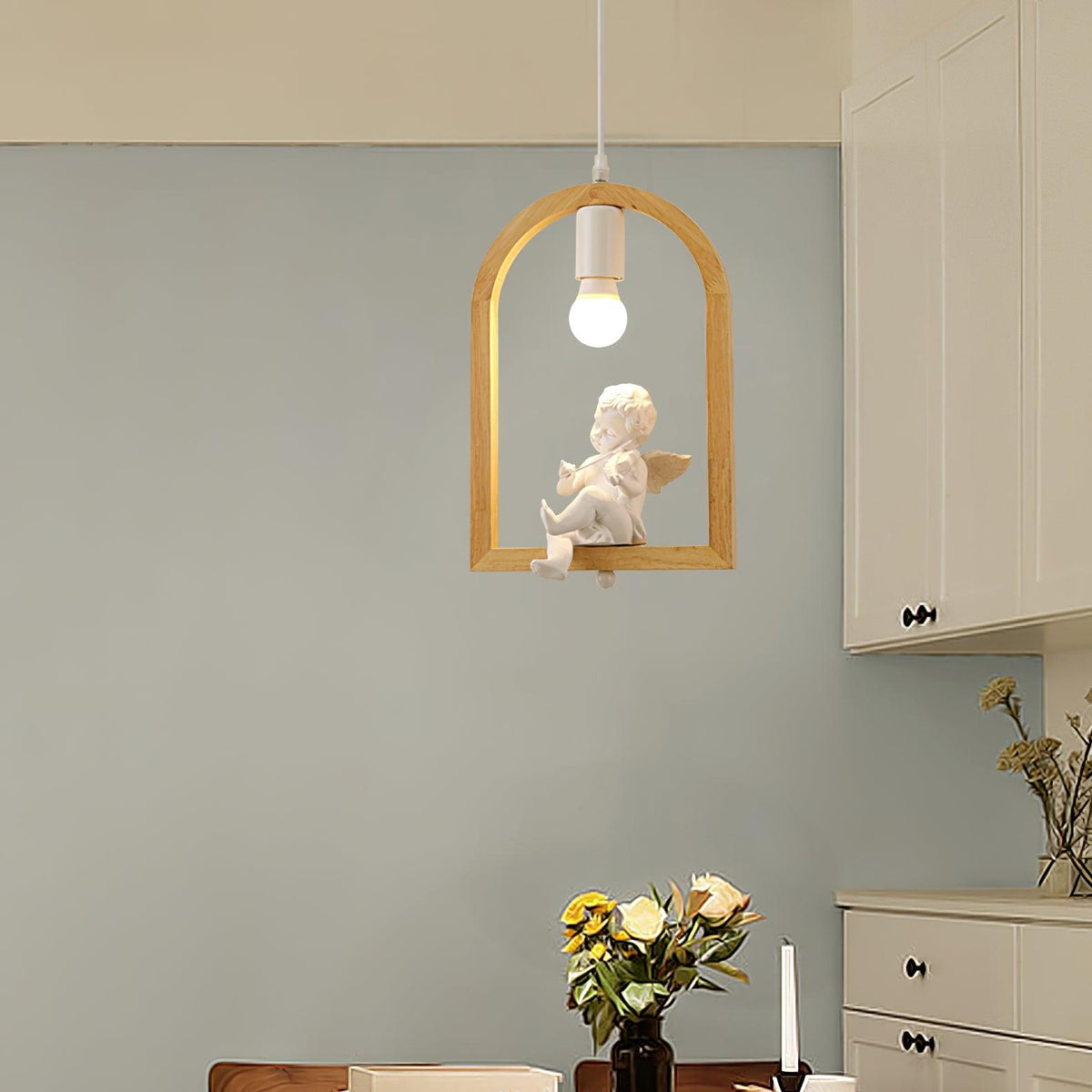 Ceda hanglamp van eiken hout en hars