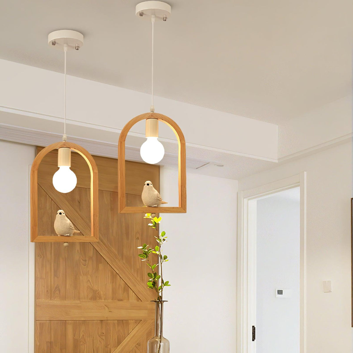 Ceda hanglamp van eiken hout en hars