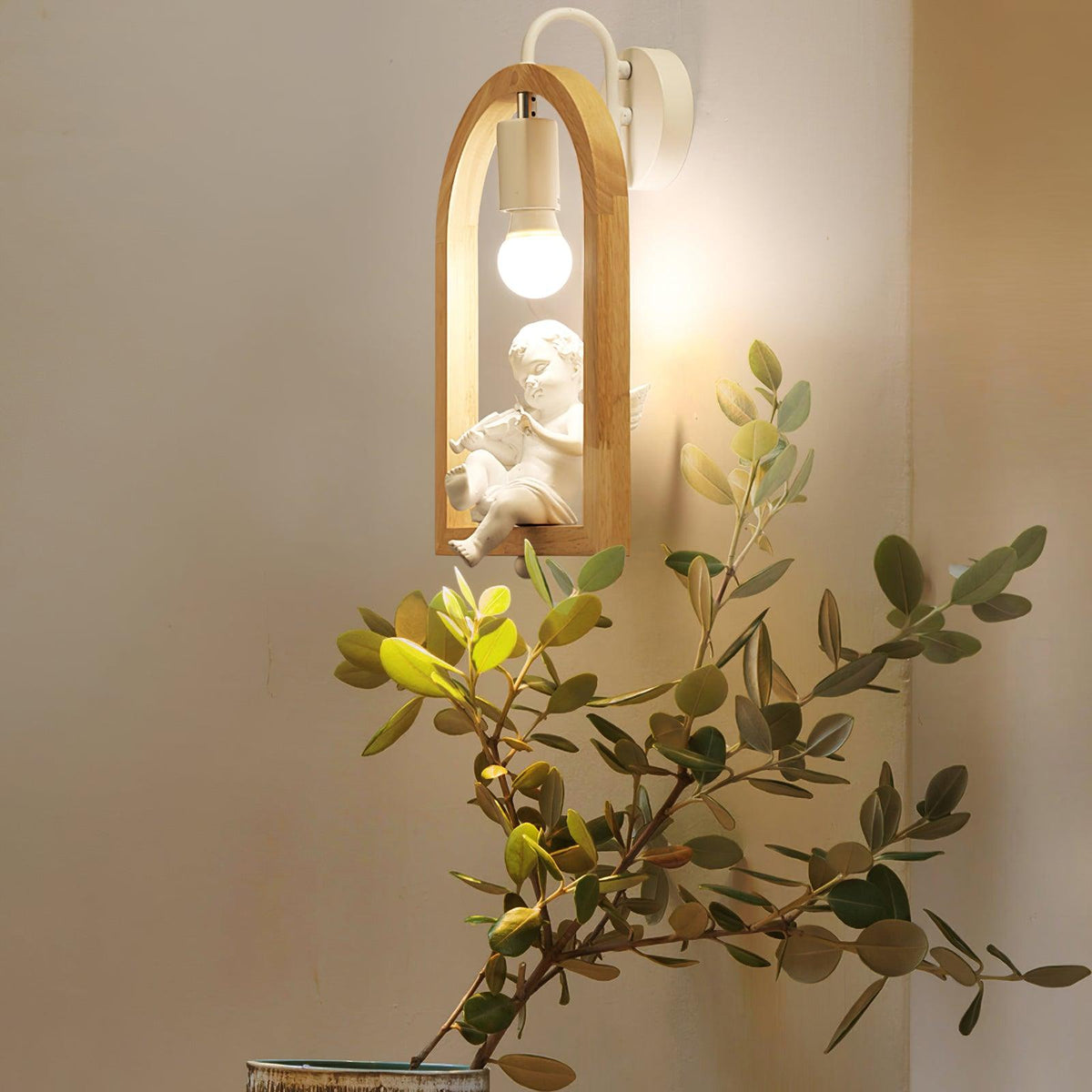Cari Noords Kunst Vogel hars wandlamp