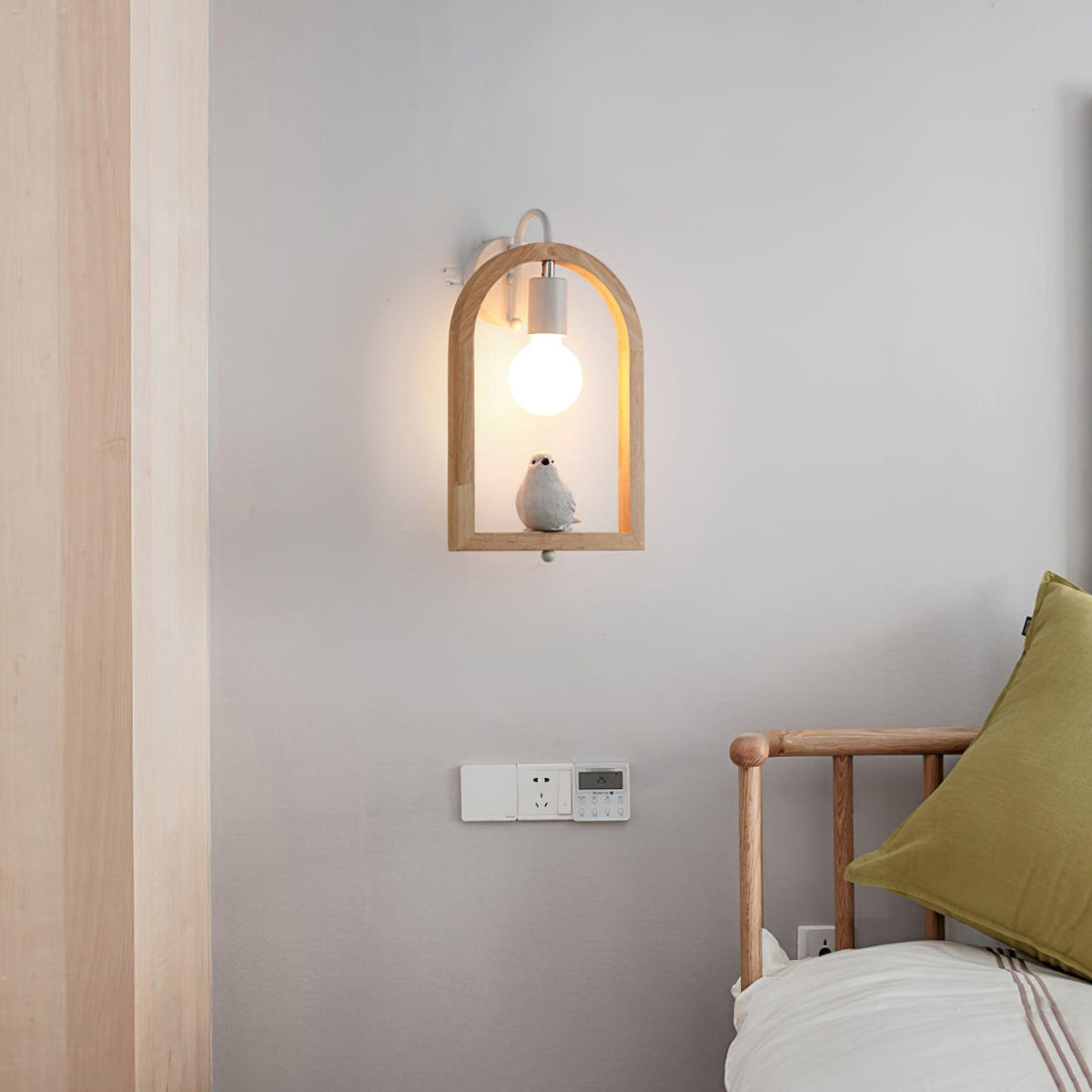 Cari Noords Kunst Vogel hars wandlamp