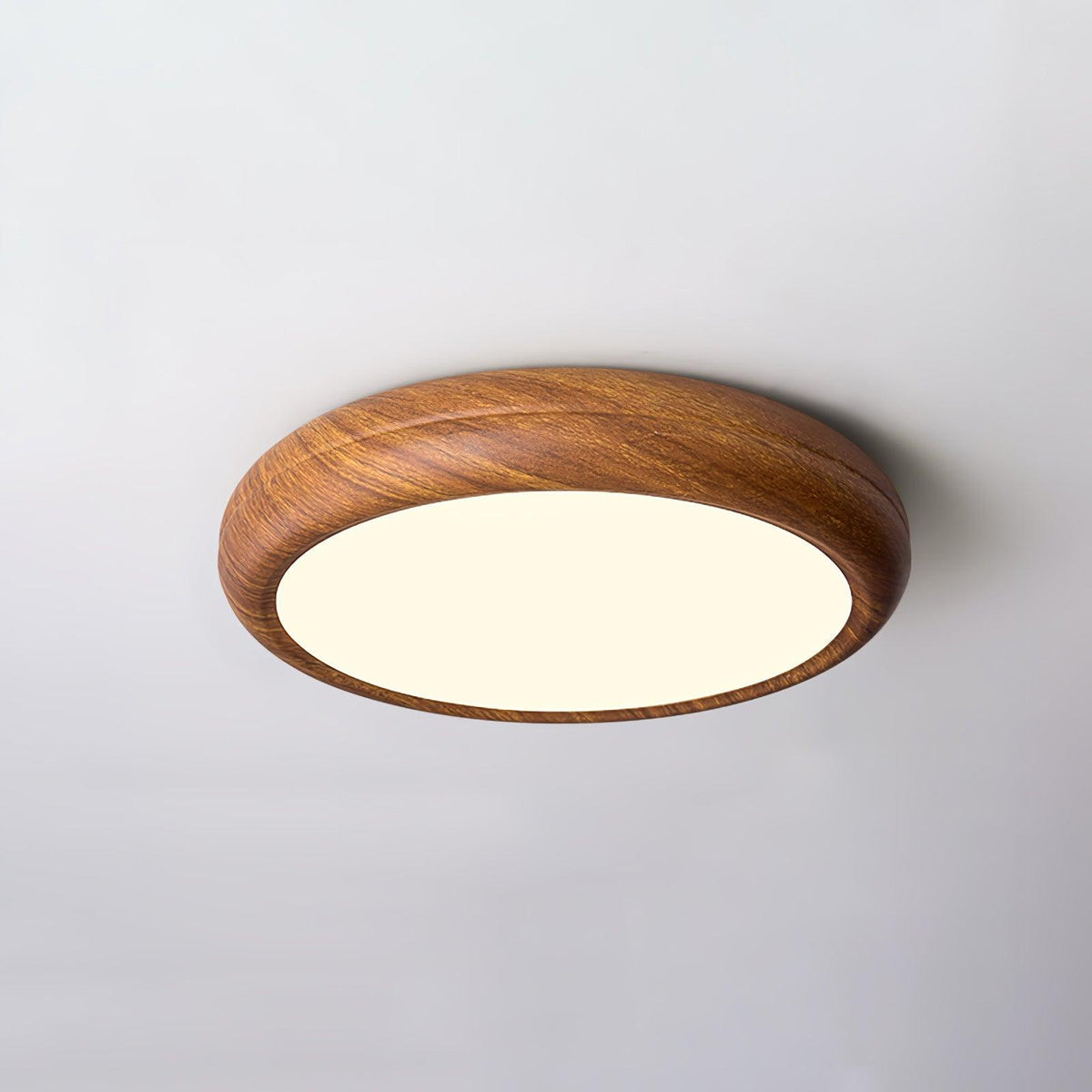 Elda Houten Houtnerf Ronde plafondlamp