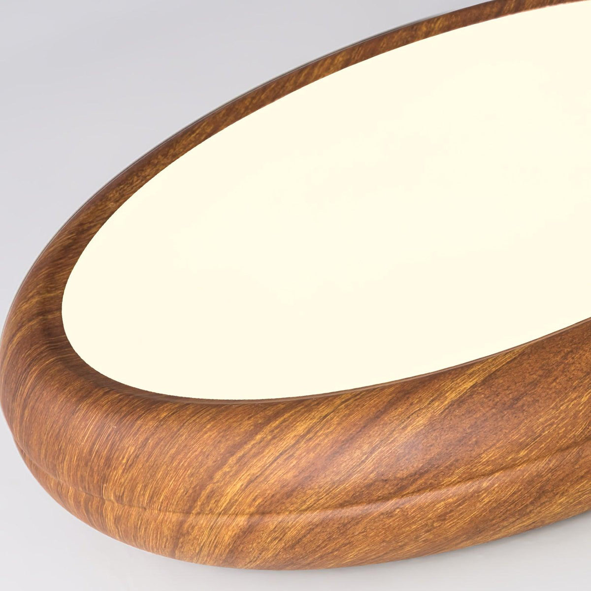 Niralel plafondlamp rond houtnerf acrylaat