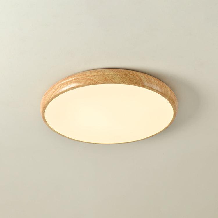 Niralel plafondlamp rond houtnerf acrylaat