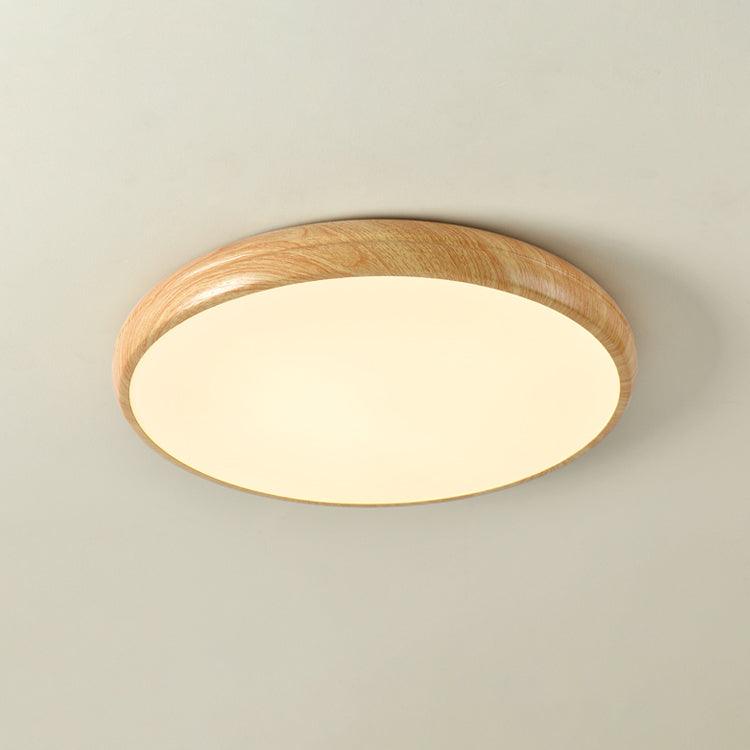 Niralel plafondlamp rond houtnerf acrylaat
