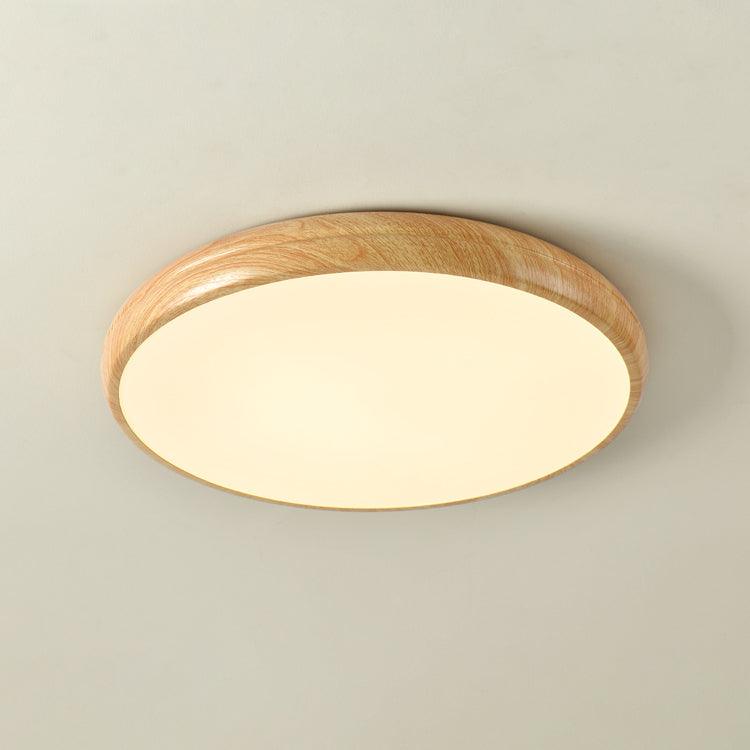Niralel plafondlamp rond houtnerf acrylaat