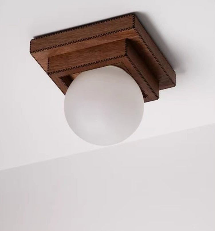 Luna Hout Gelaagd Bolvormig Wandlamp