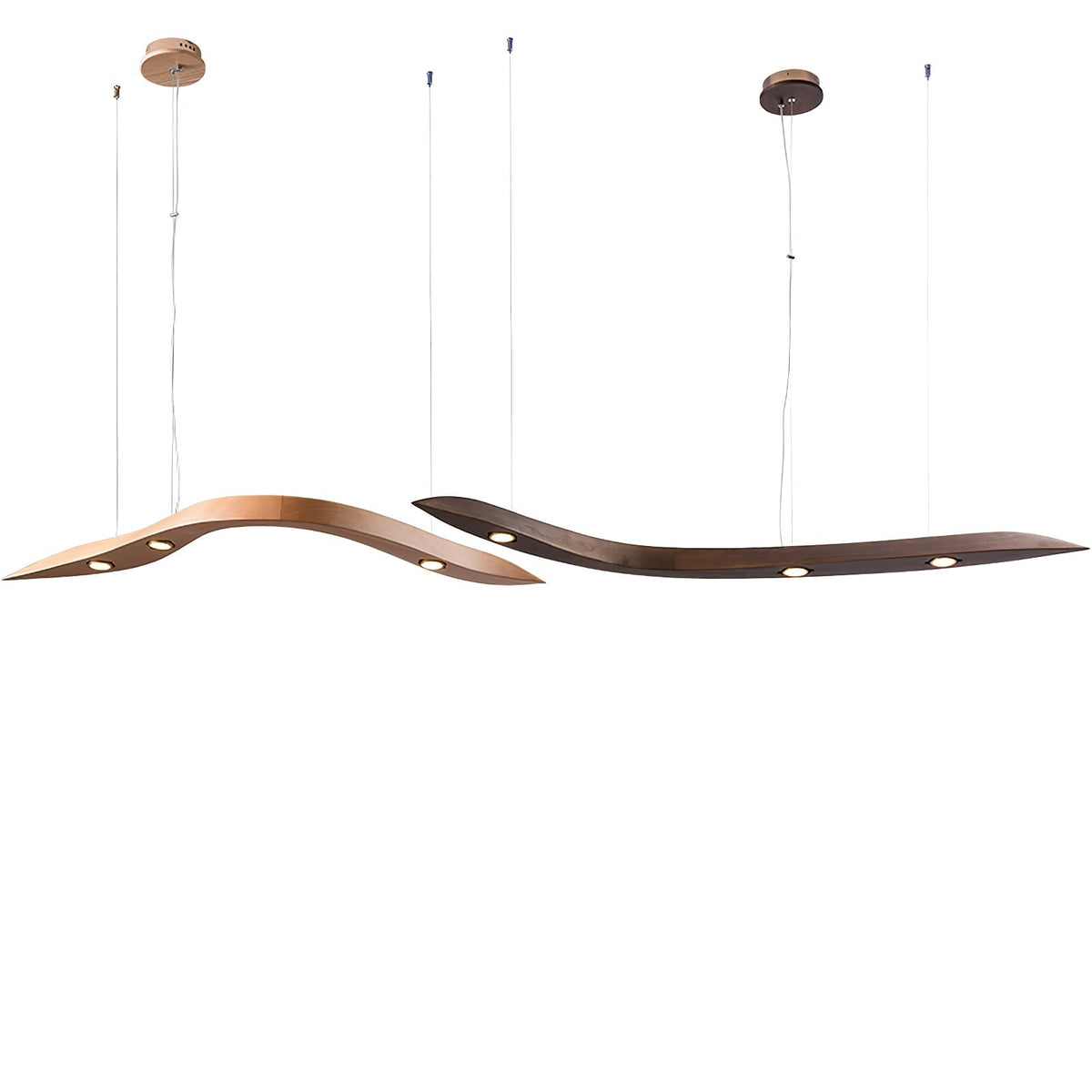 Queral Flow Minimalistische hanglamp van hout