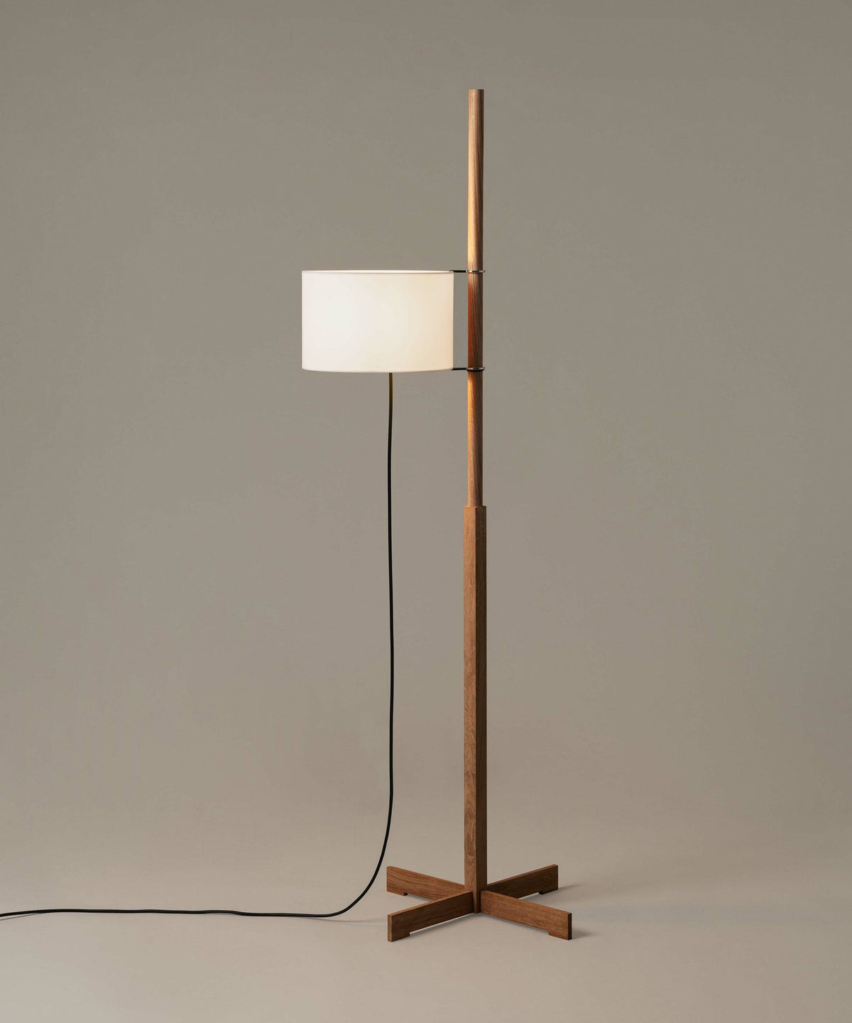 Jex Houten Stoffen vloerlamp