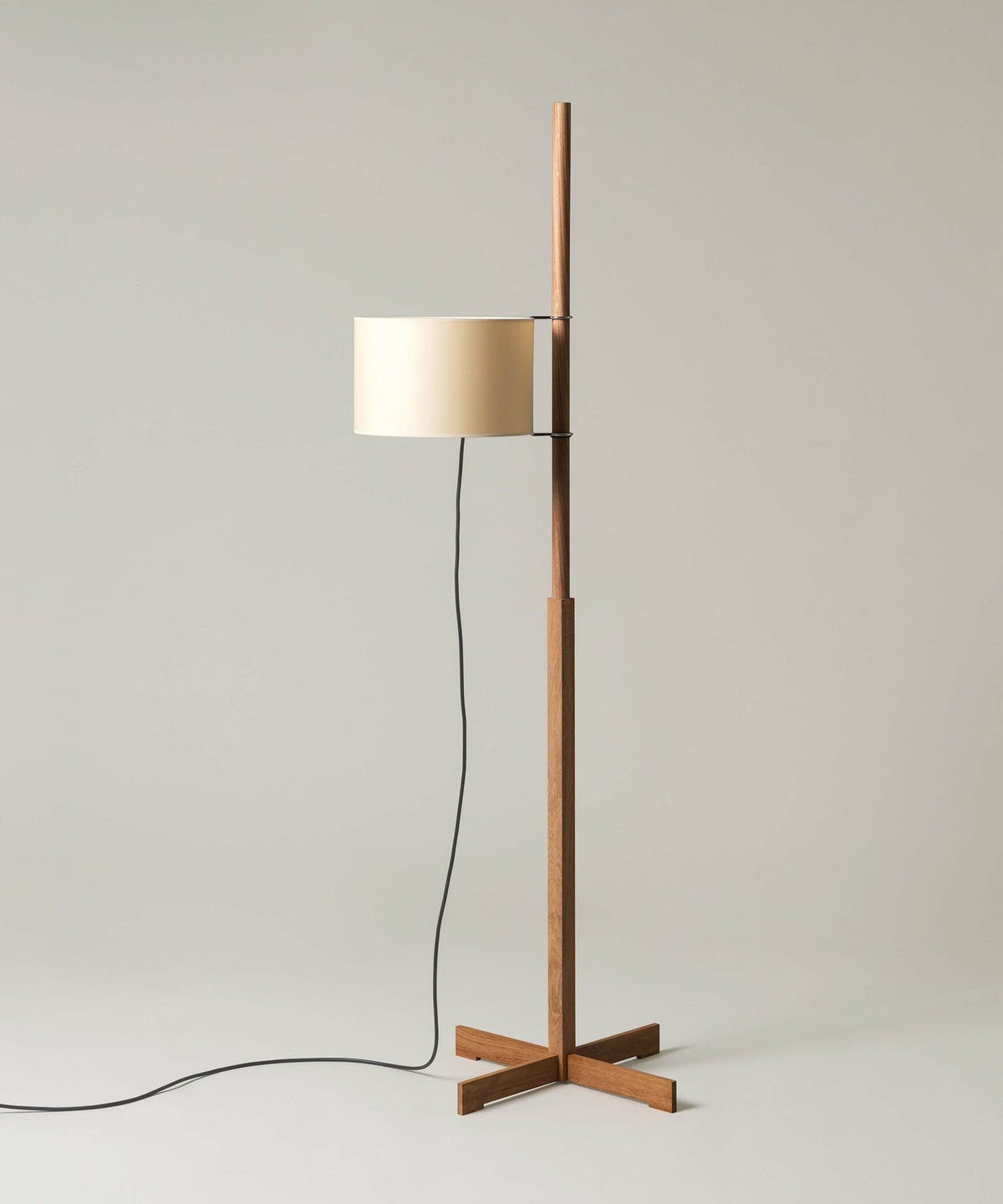 Jex Houten Stoffen vloerlamp