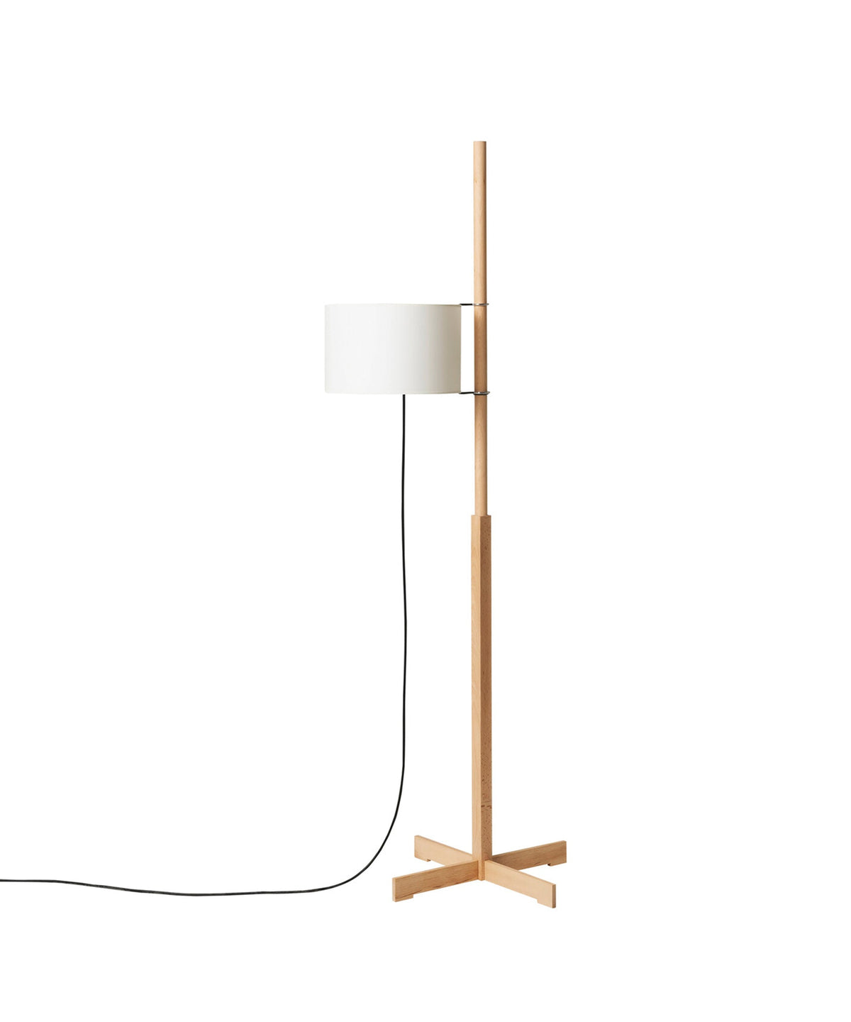 Jex Houten Stoffen vloerlamp