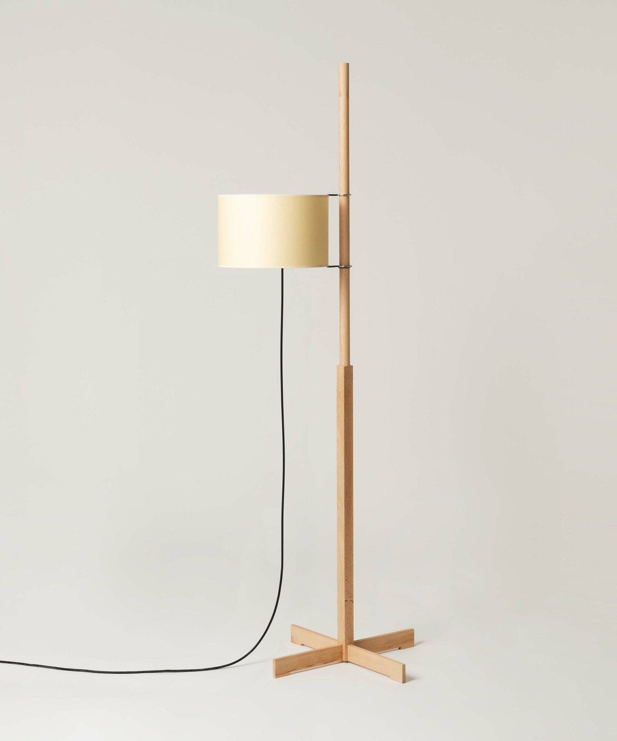 Jex Houten Stoffen vloerlamp