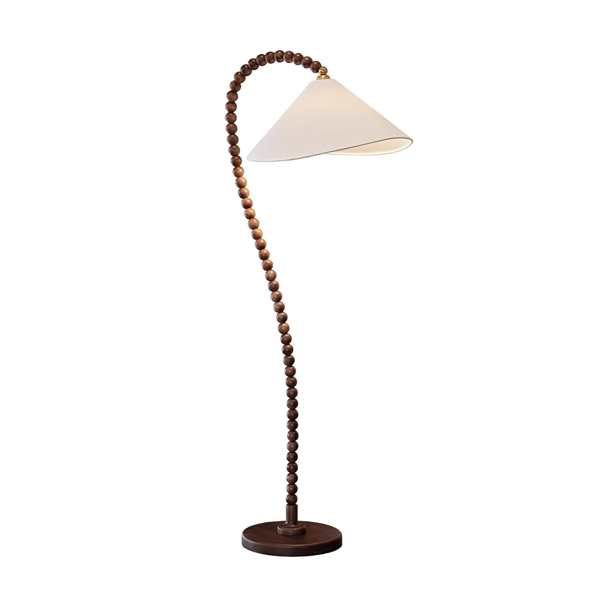 Nadia Moderne vloerlamp van walnoothout
