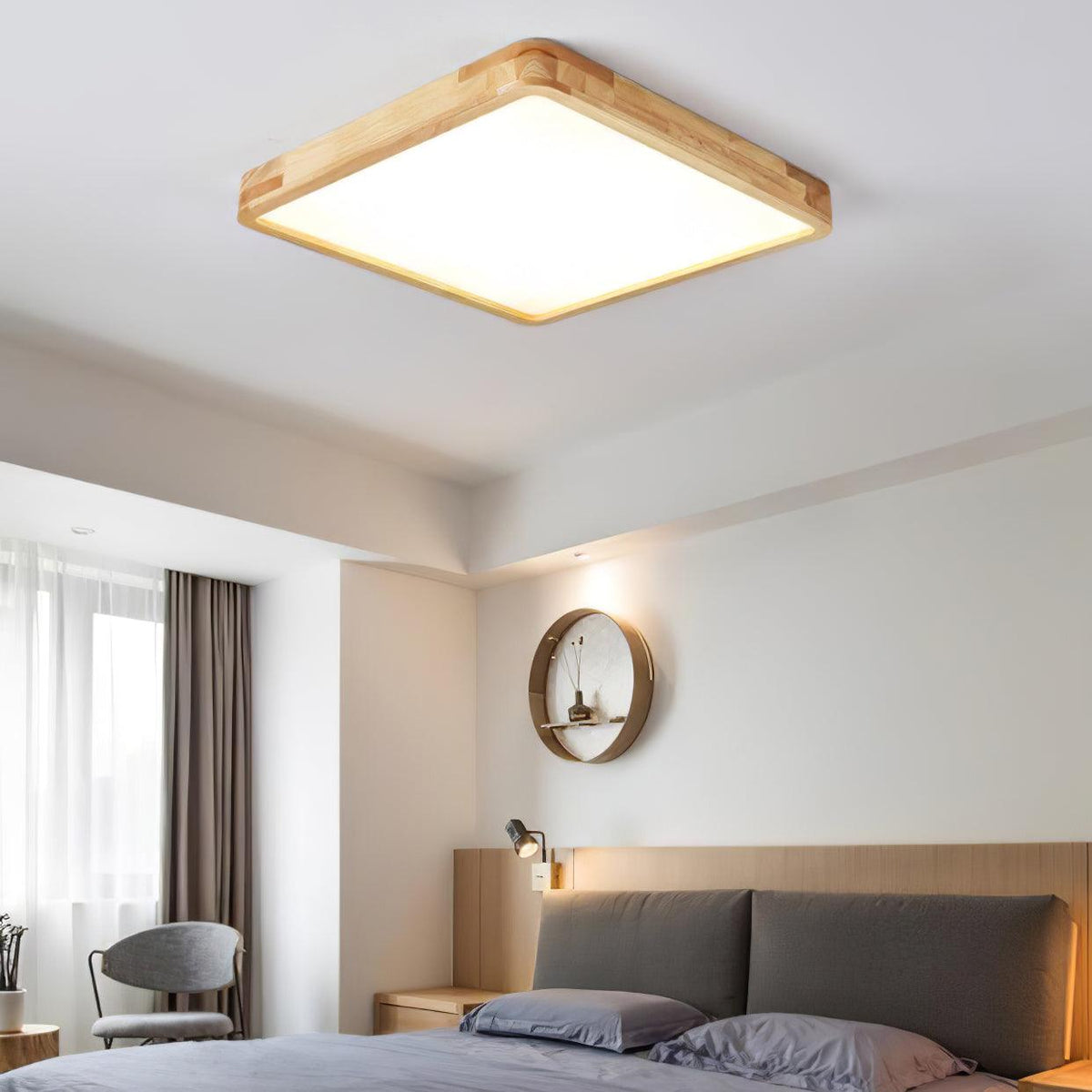 Aldalaya Plafondlamp Houten Geometrisch LED