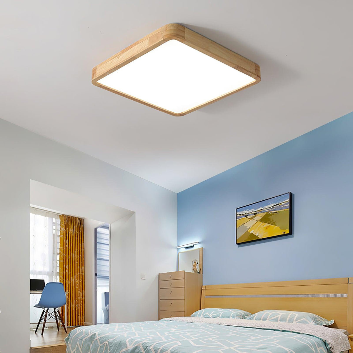 Aldalaya Plafondlamp Houten Geometrisch LED