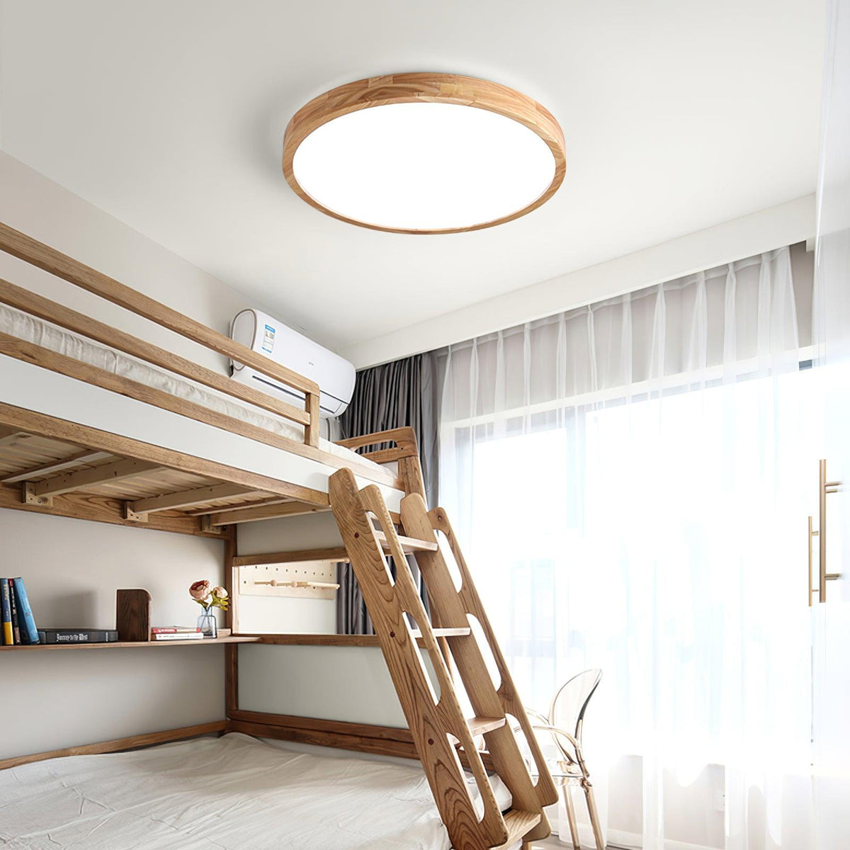 Aldalaya Plafondlamp Houten Geometrisch LED