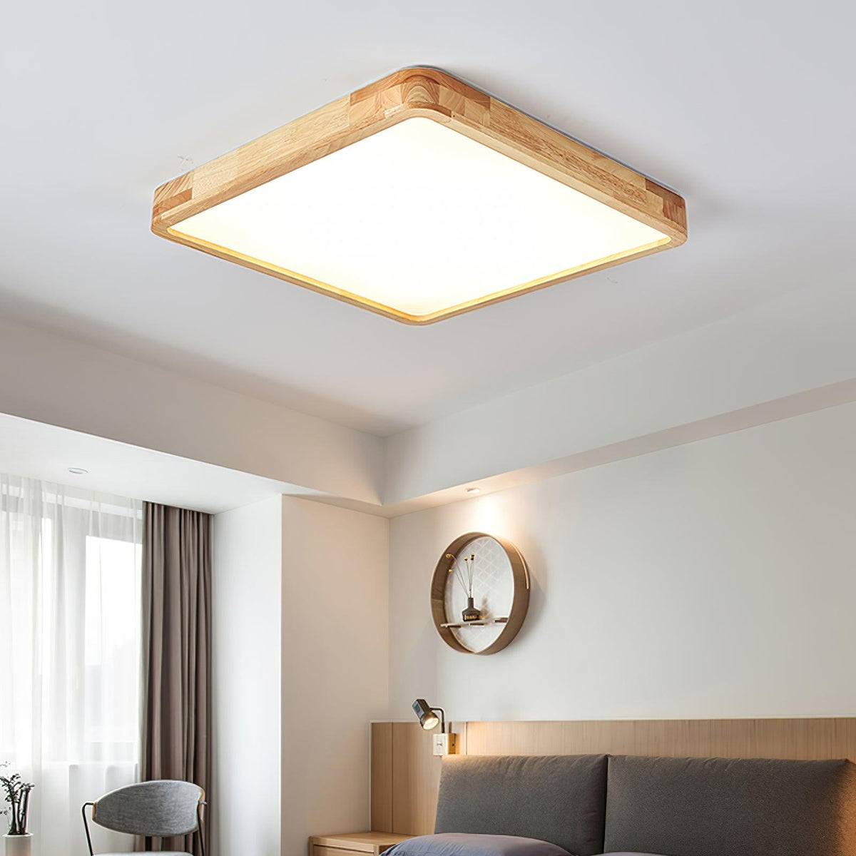 Aldalaya Plafondlamp Houten Geometrisch LED