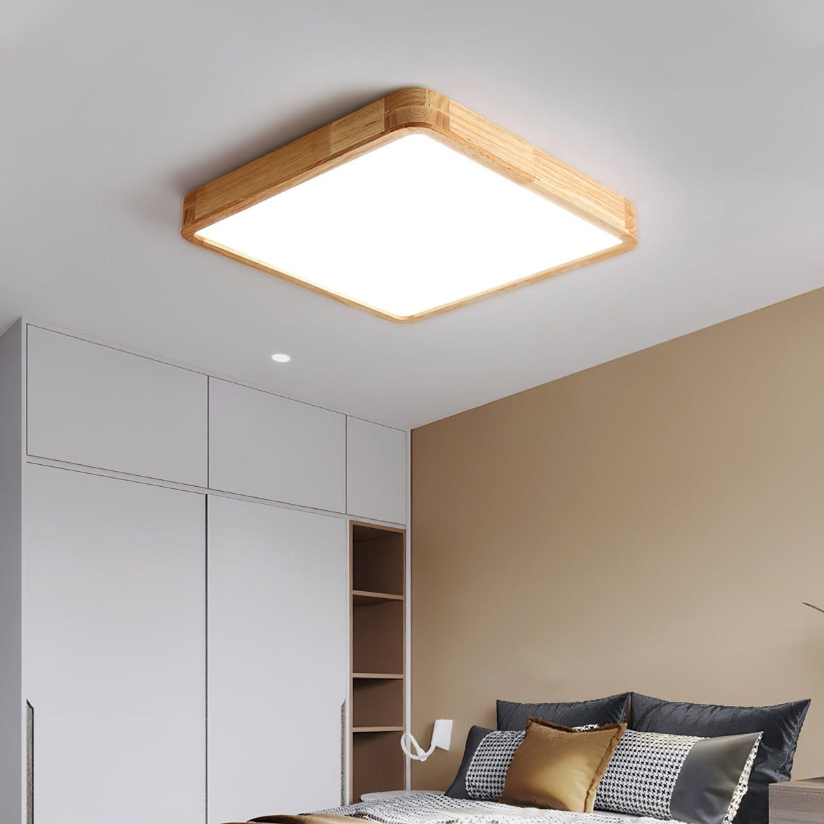 Aldalaya Plafondlamp Houten Geometrisch LED