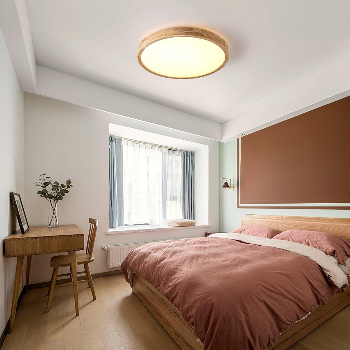Aldalaya Plafondlamp Houten Geometrisch LED