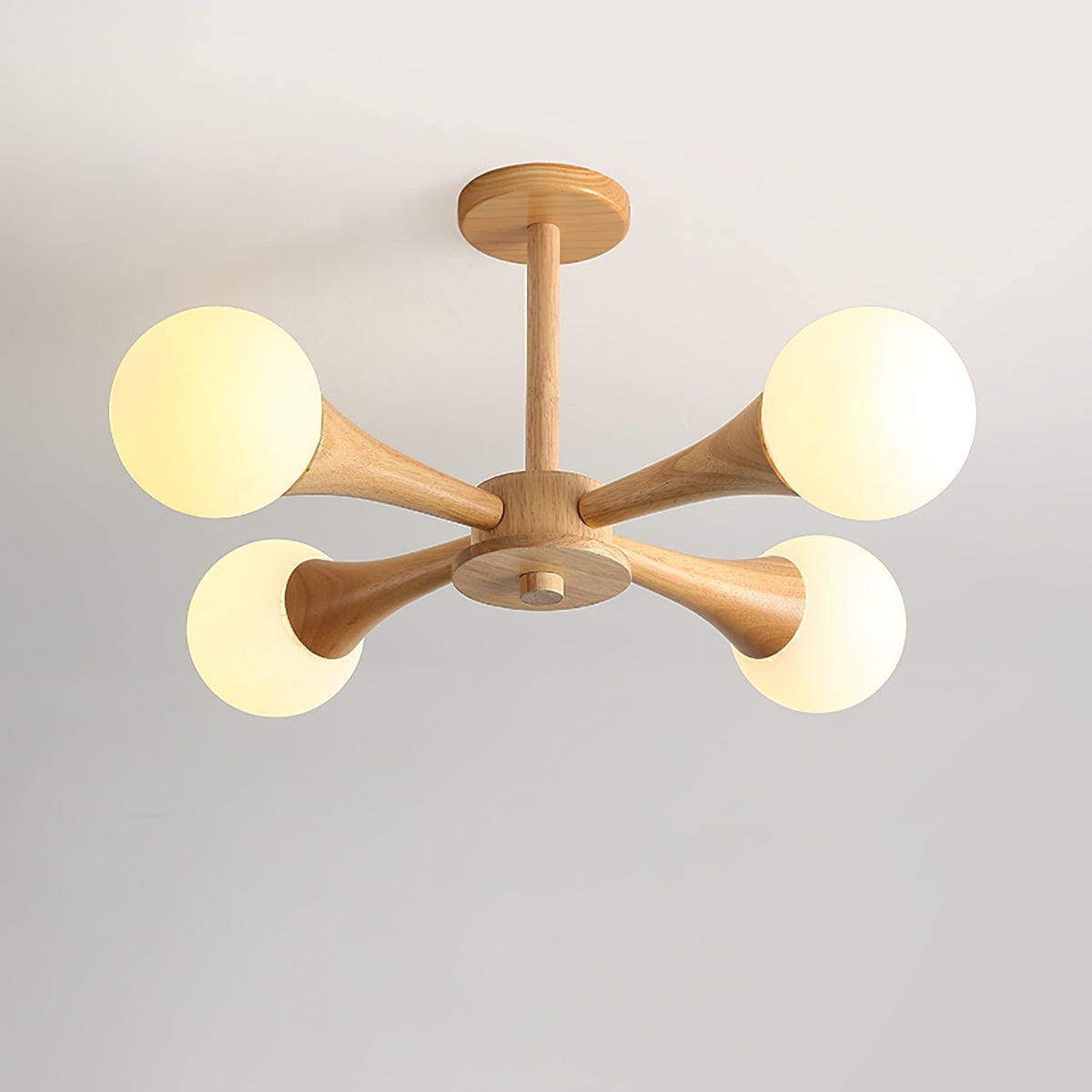 Drae Kroonluchter Houten Bol Retro