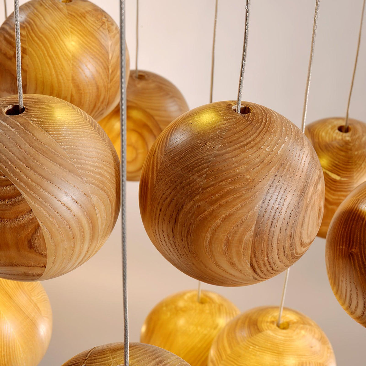 Vixor Nordic Orb Sphere Cluster houten hanglamp
