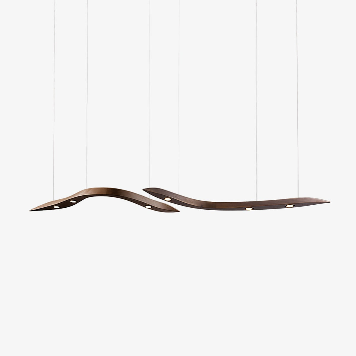 Queral Flow Minimalistische hanglamp van hout
