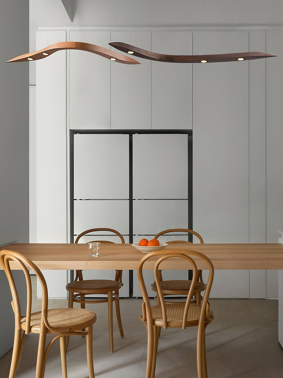 Queral Flow Minimalistische hanglamp van hout