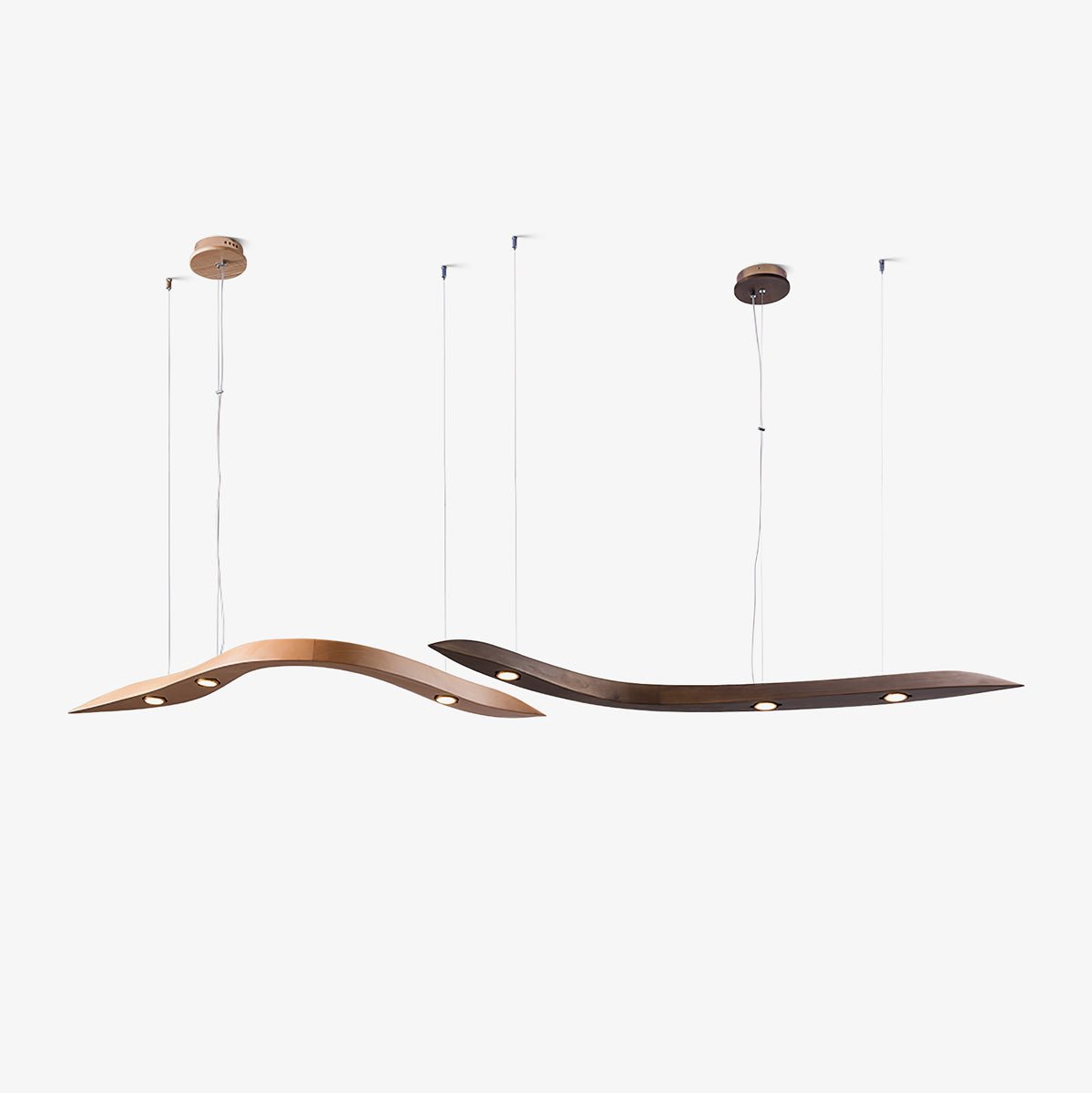 Queral Flow Minimalistische hanglamp van hout