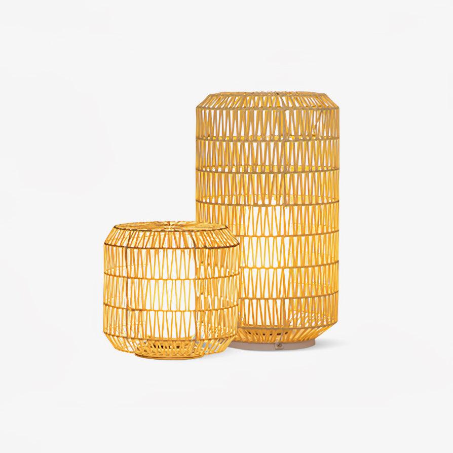 Woven rotan buitenwandlamp