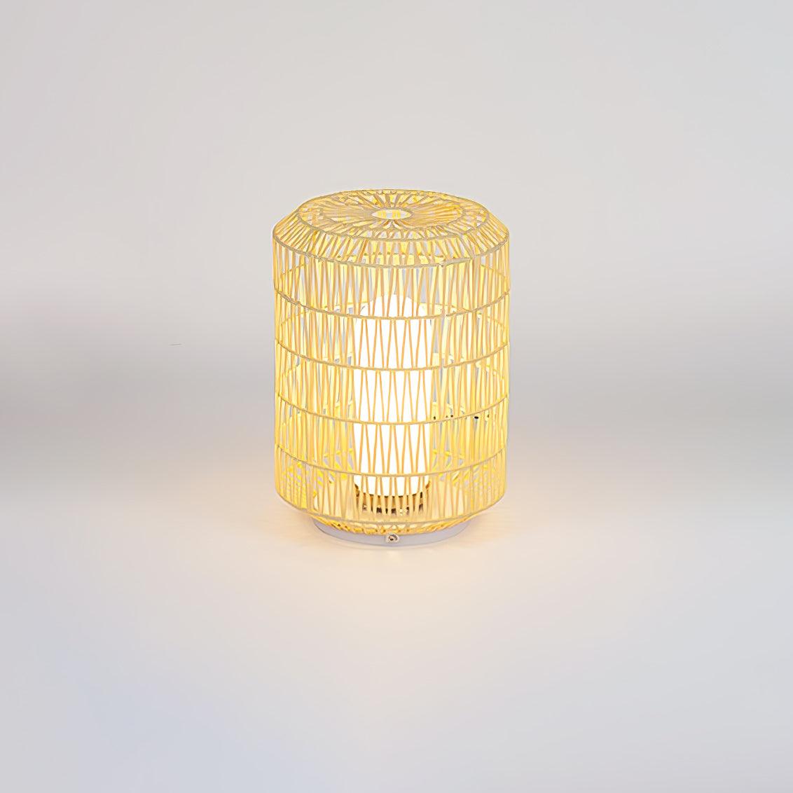 Woven rotan buitenwandlamp