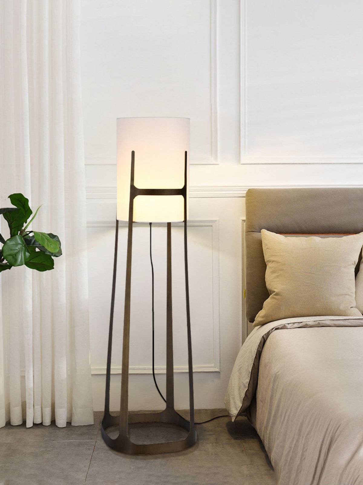 Mirinelle klassieke stoffen vloerlamp