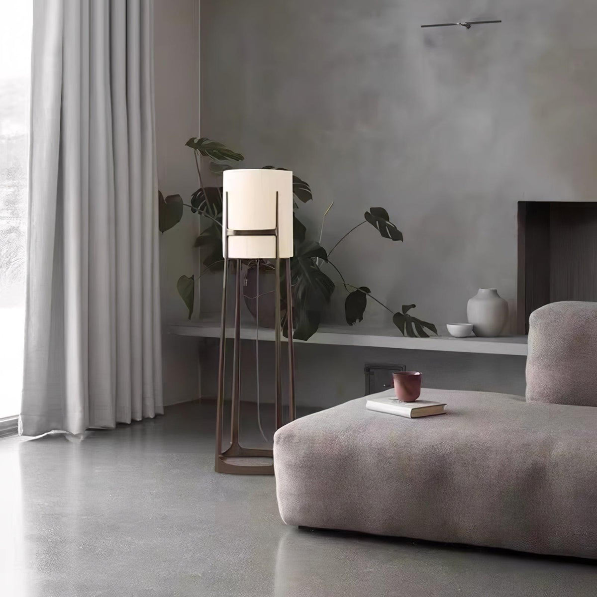 Mirinelle klassieke stoffen vloerlamp