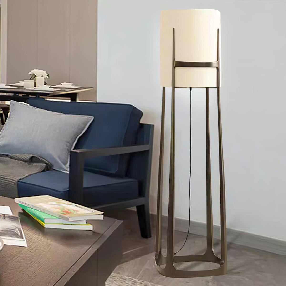 Mirinelle klassieke stoffen vloerlamp
