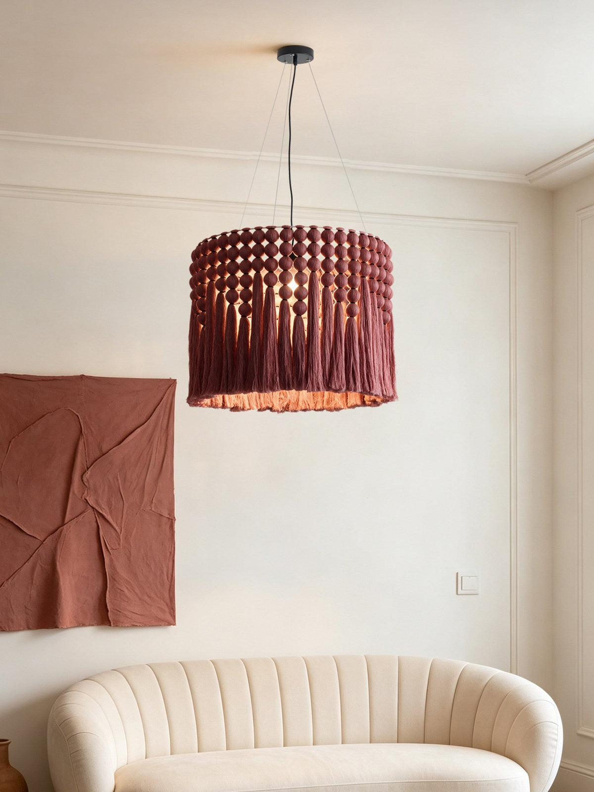 Verleigh macramé kwastjes hanglamp
