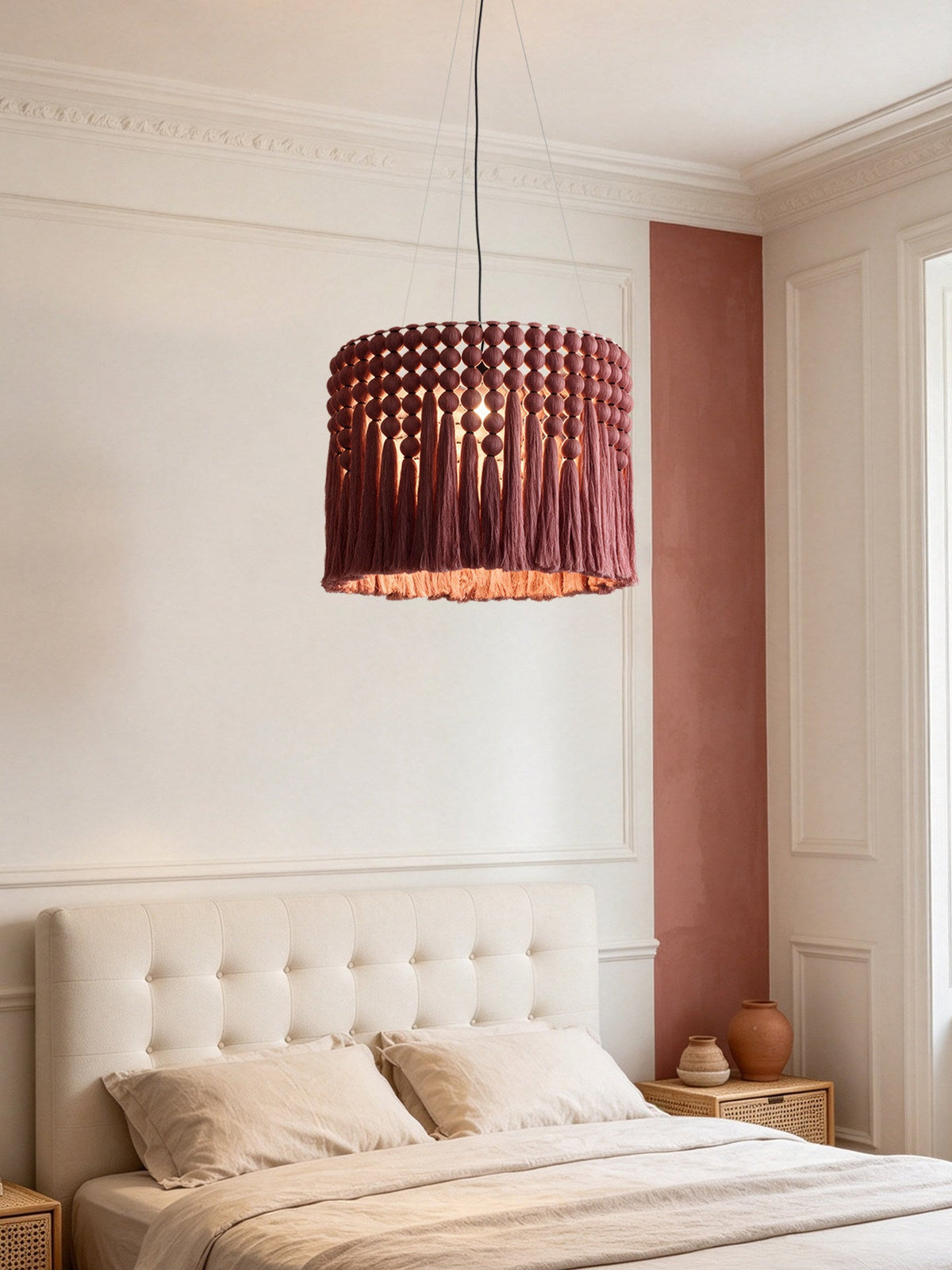 Verleigh macramé kwastjes hanglamp