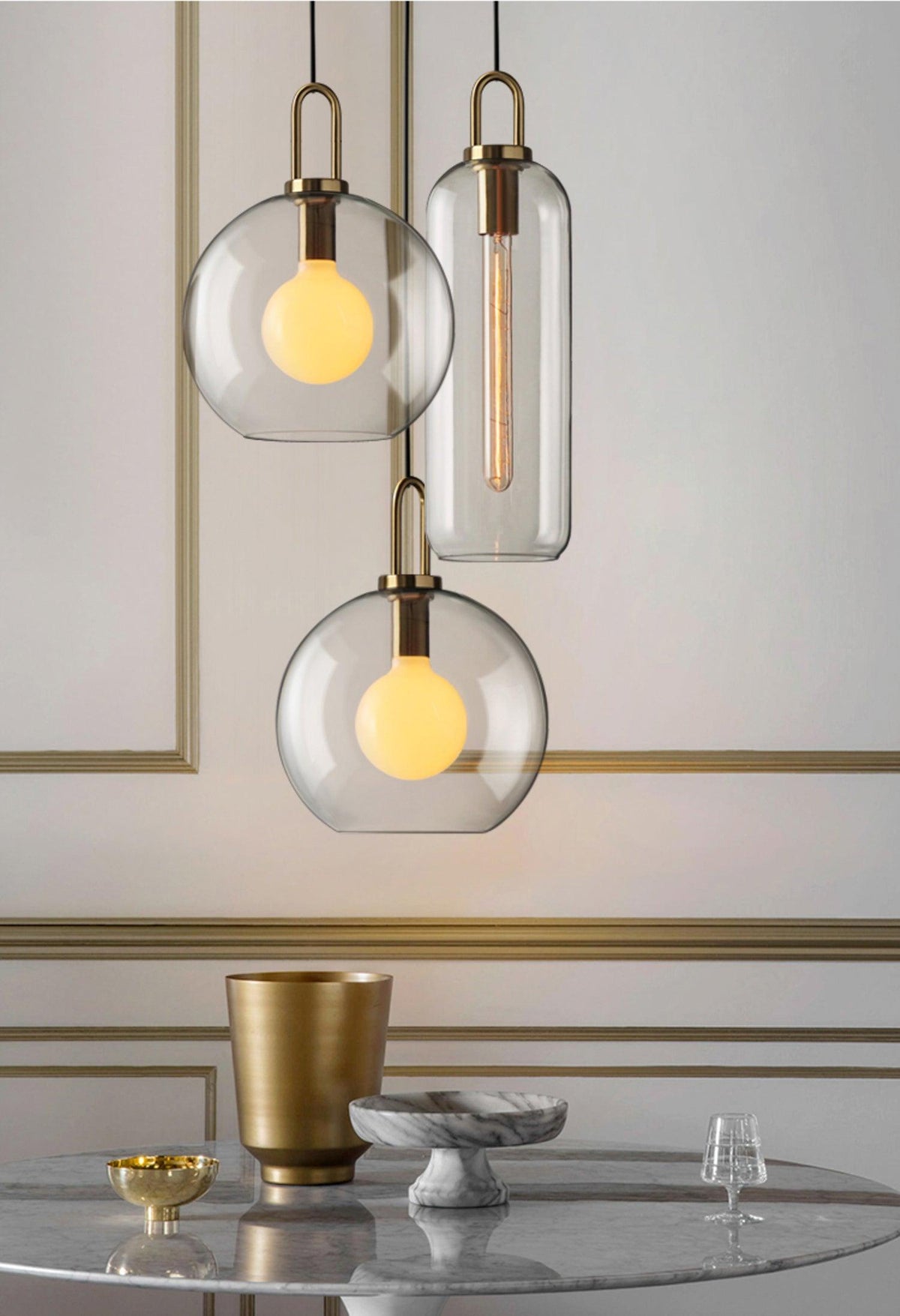 Eirisina hanglamp Pendulum met glazen kap