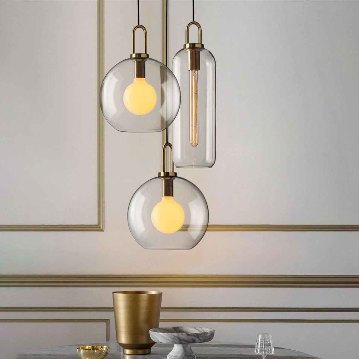 Eirisina hanglamp Pendulum met glazen kap