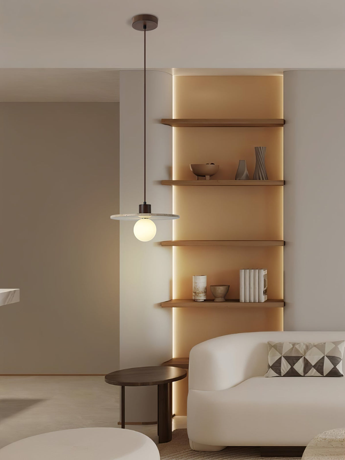 Seroaya travertin hanglamp Zes Stijl
