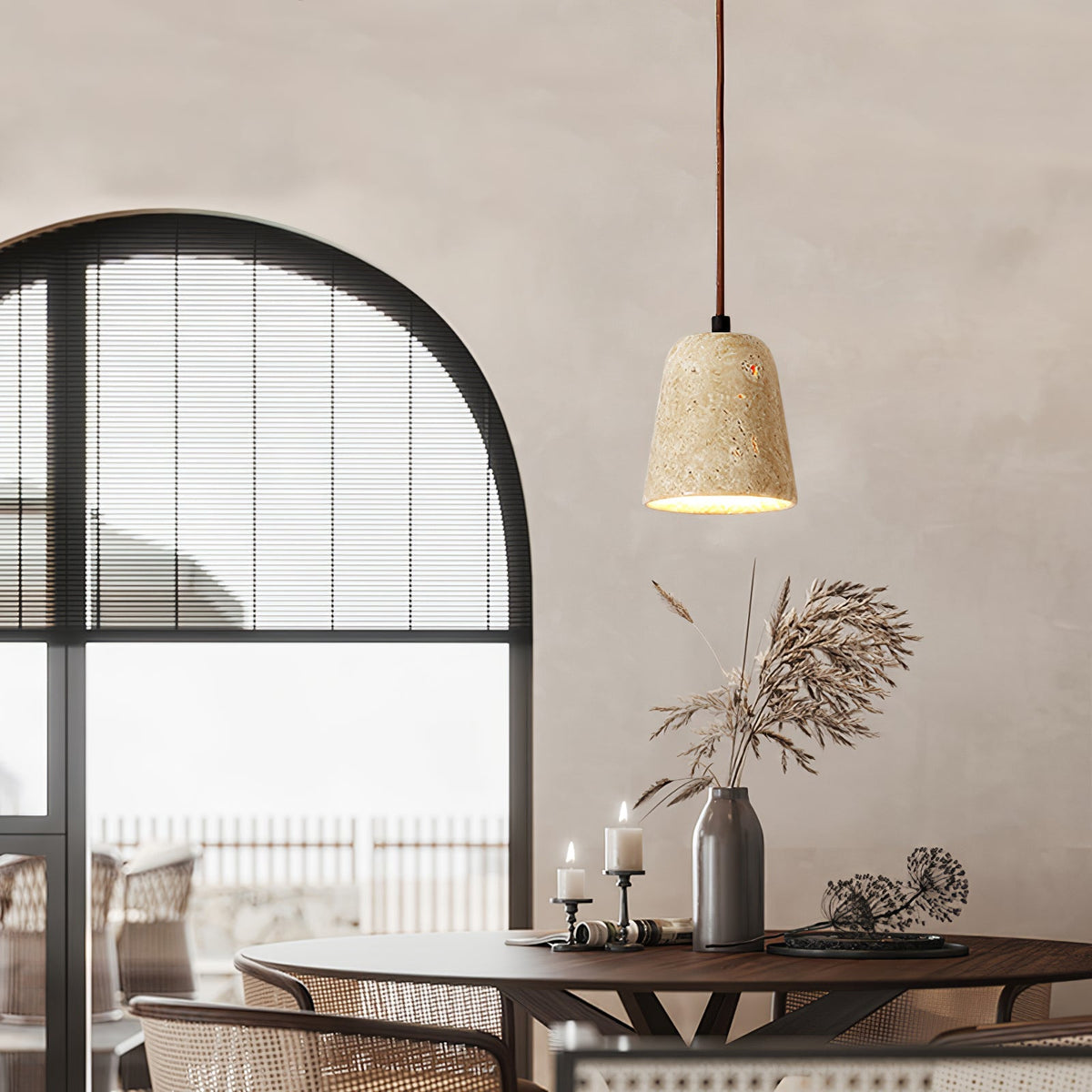 Seroaya travertin hanglamp Zes Stijl