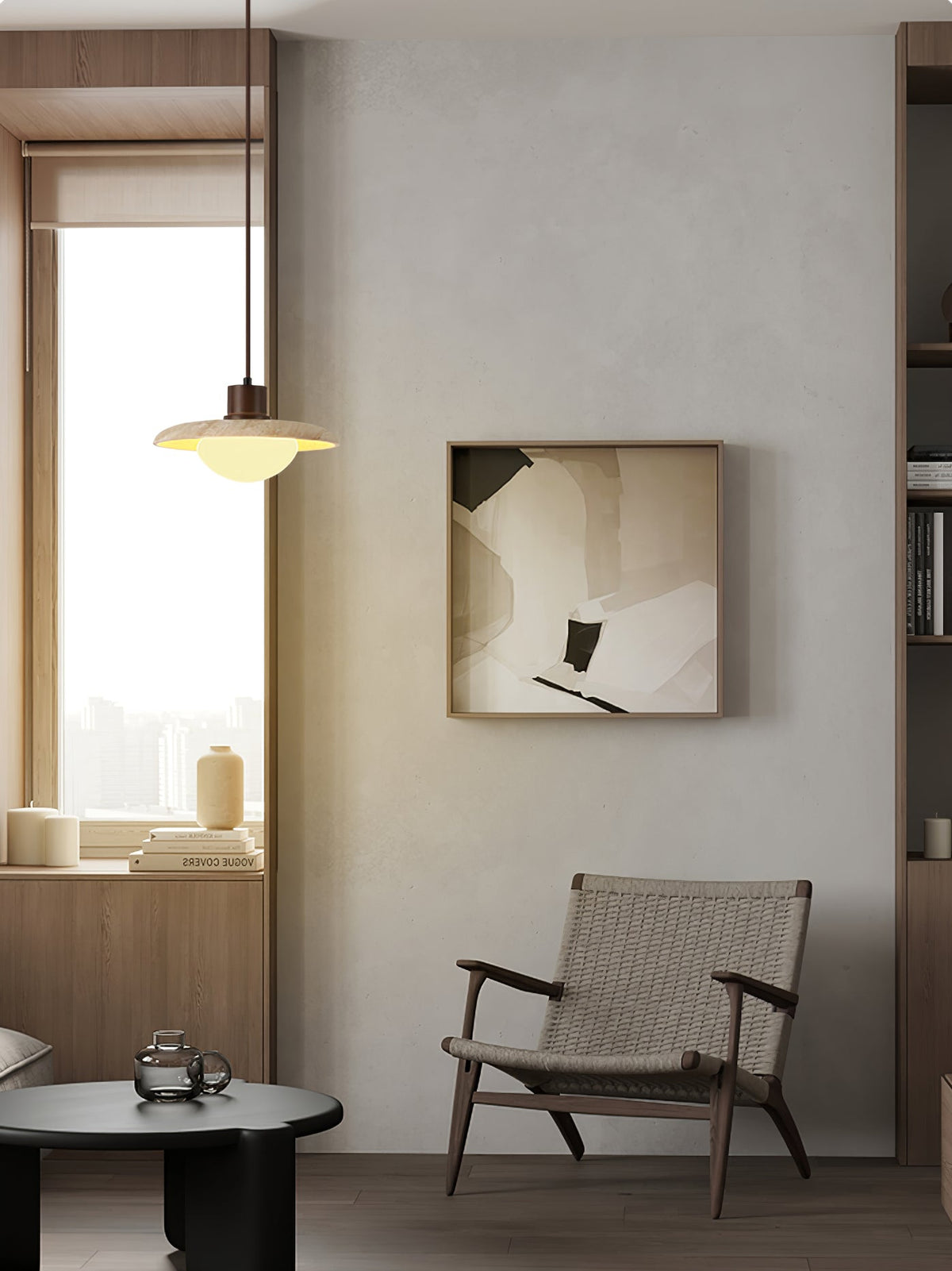 Seroaya travertin hanglamp Zes Stijl
