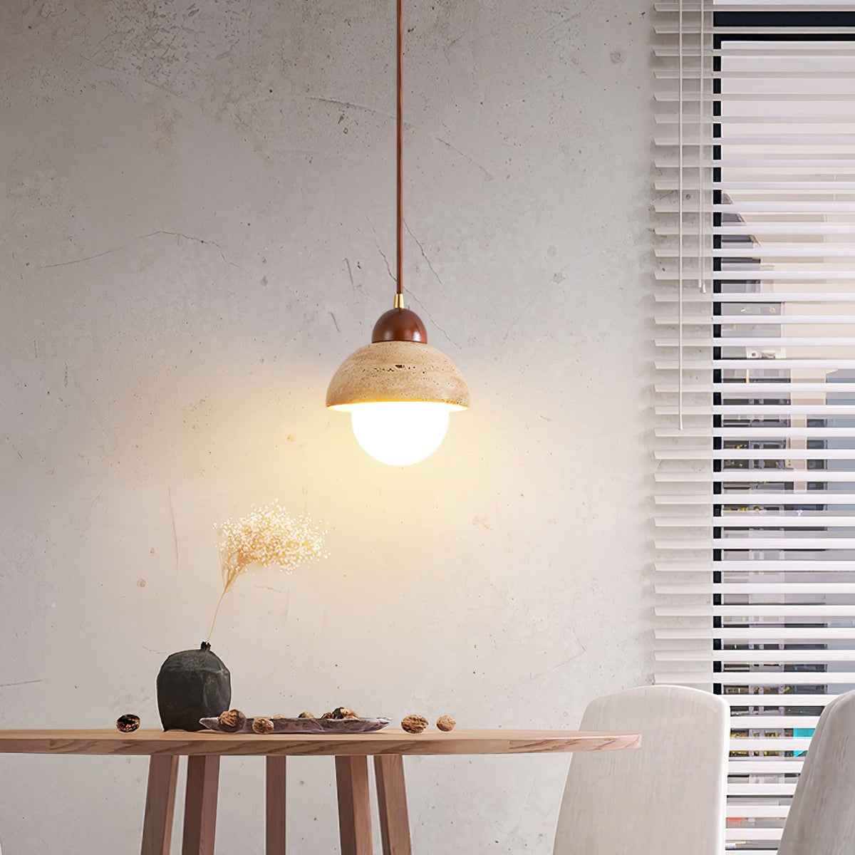 Seroaya travertin hanglamp Zes Stijl