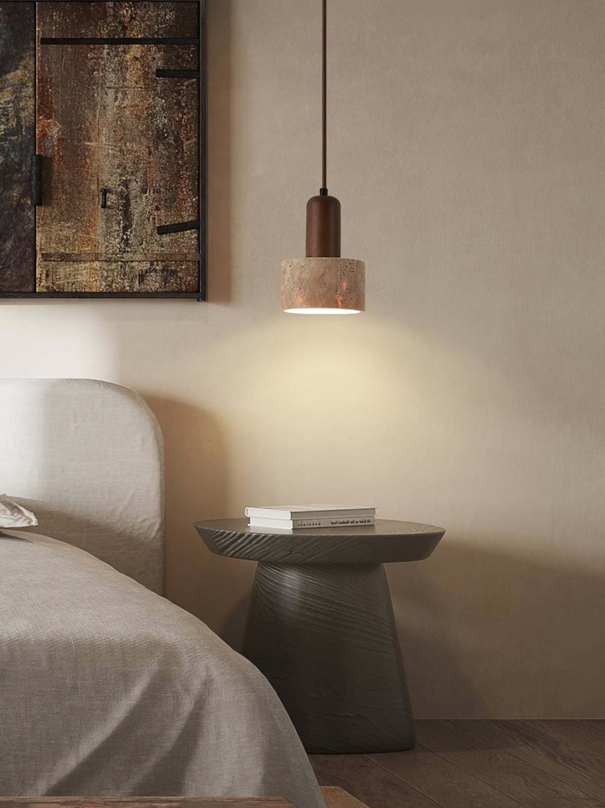 Seroaya travertin hanglamp Zes Stijl