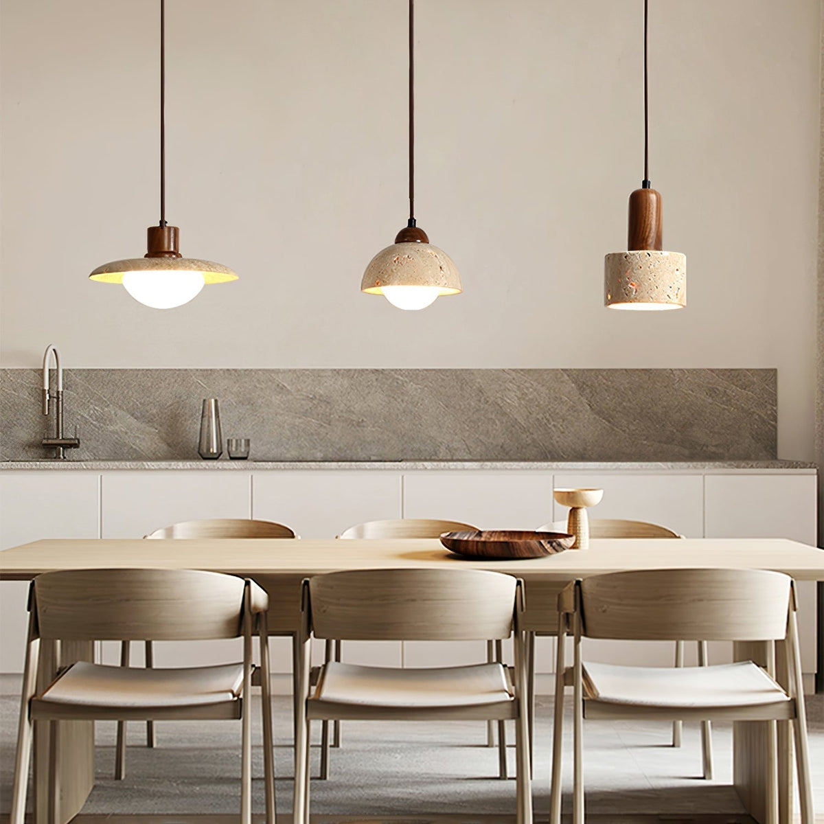 Seroaya travertin hanglamp Zes Stijl