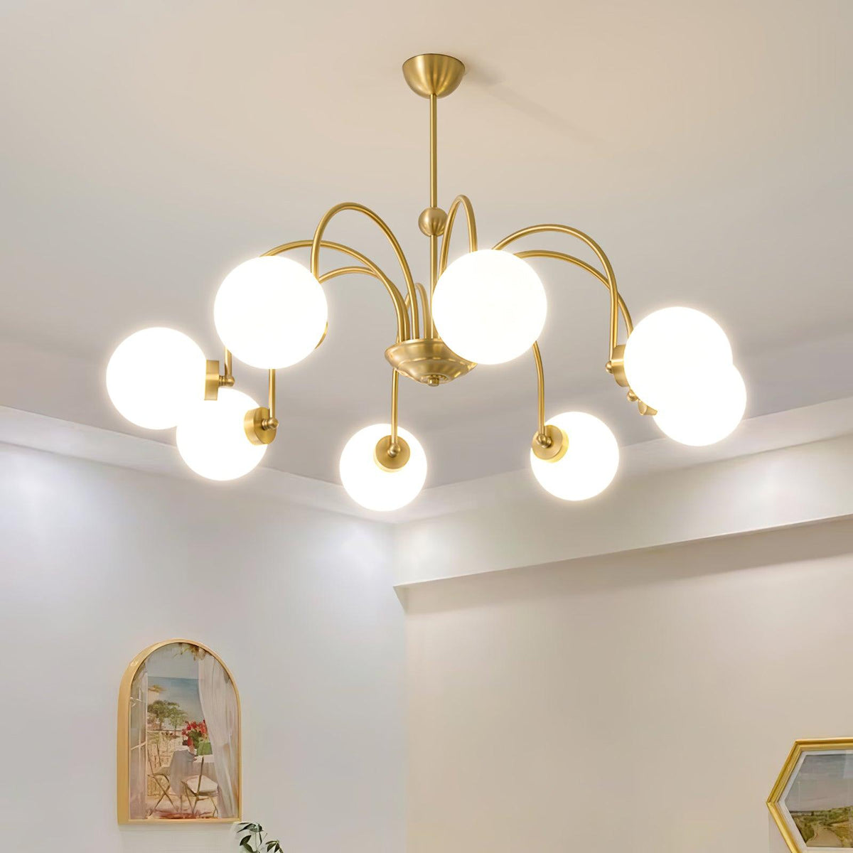 Lioruaine Kroonluchter met luxe glazen bolletjes