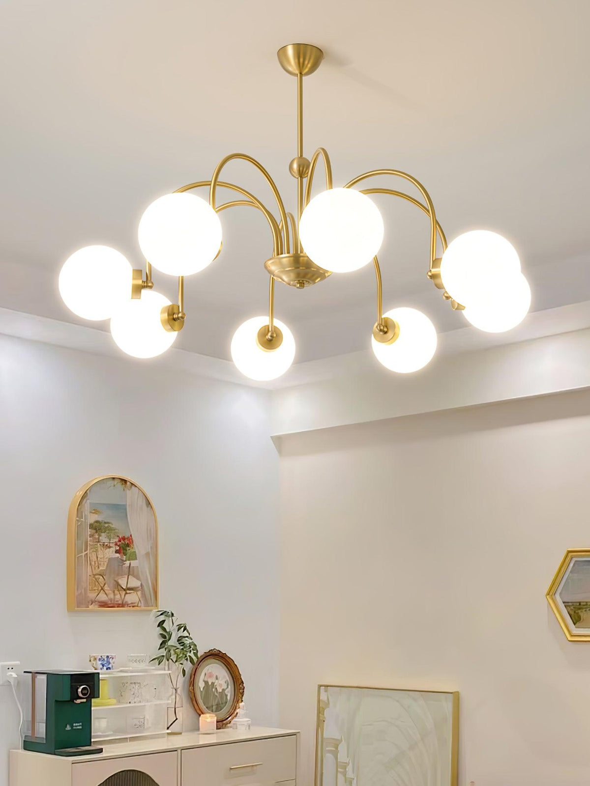 Lioruaine Kroonluchter met luxe glazen bolletjes