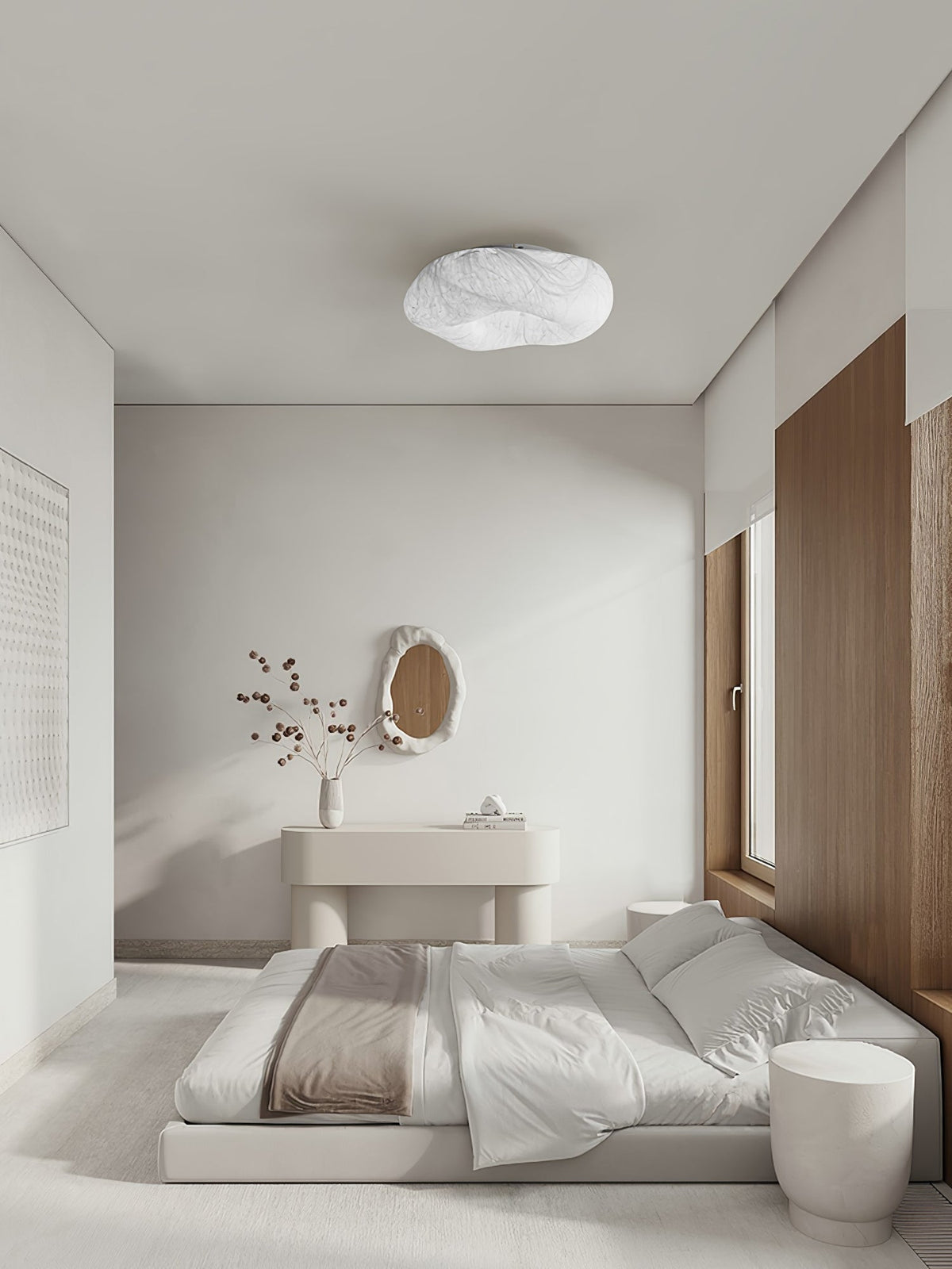 Calerelle plafondlamp met wolkenvorm zijde elegant