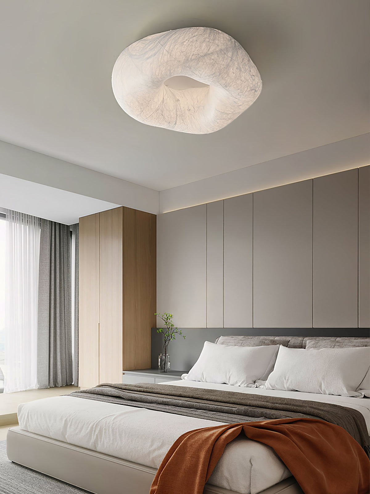 Calerelle plafondlamp met wolkenvorm zijde elegant