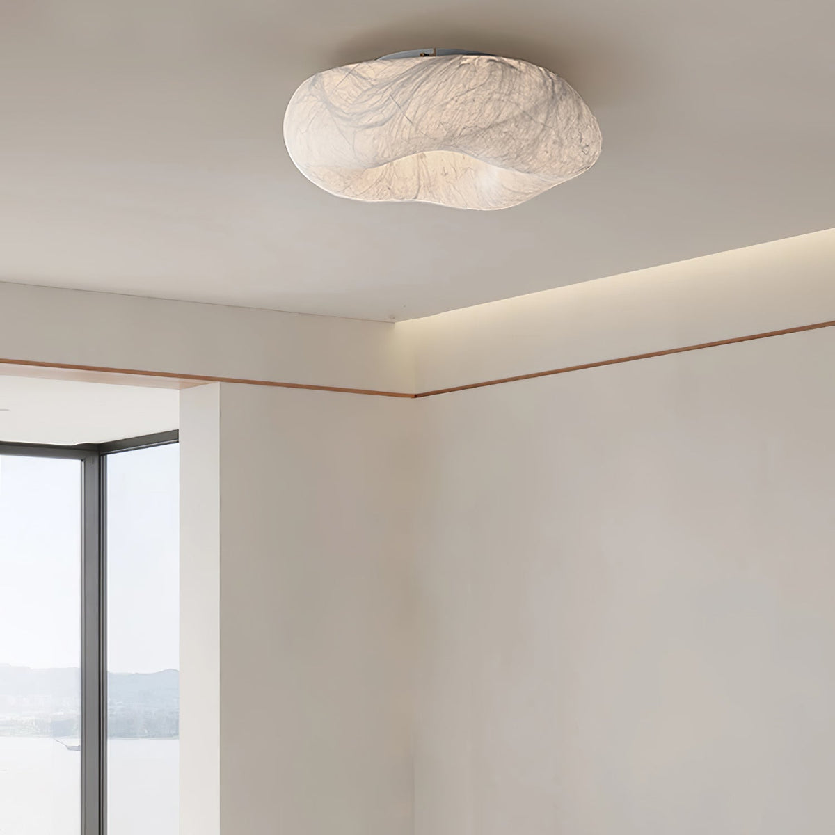 Calerelle plafondlamp met wolkenvorm zijde elegant