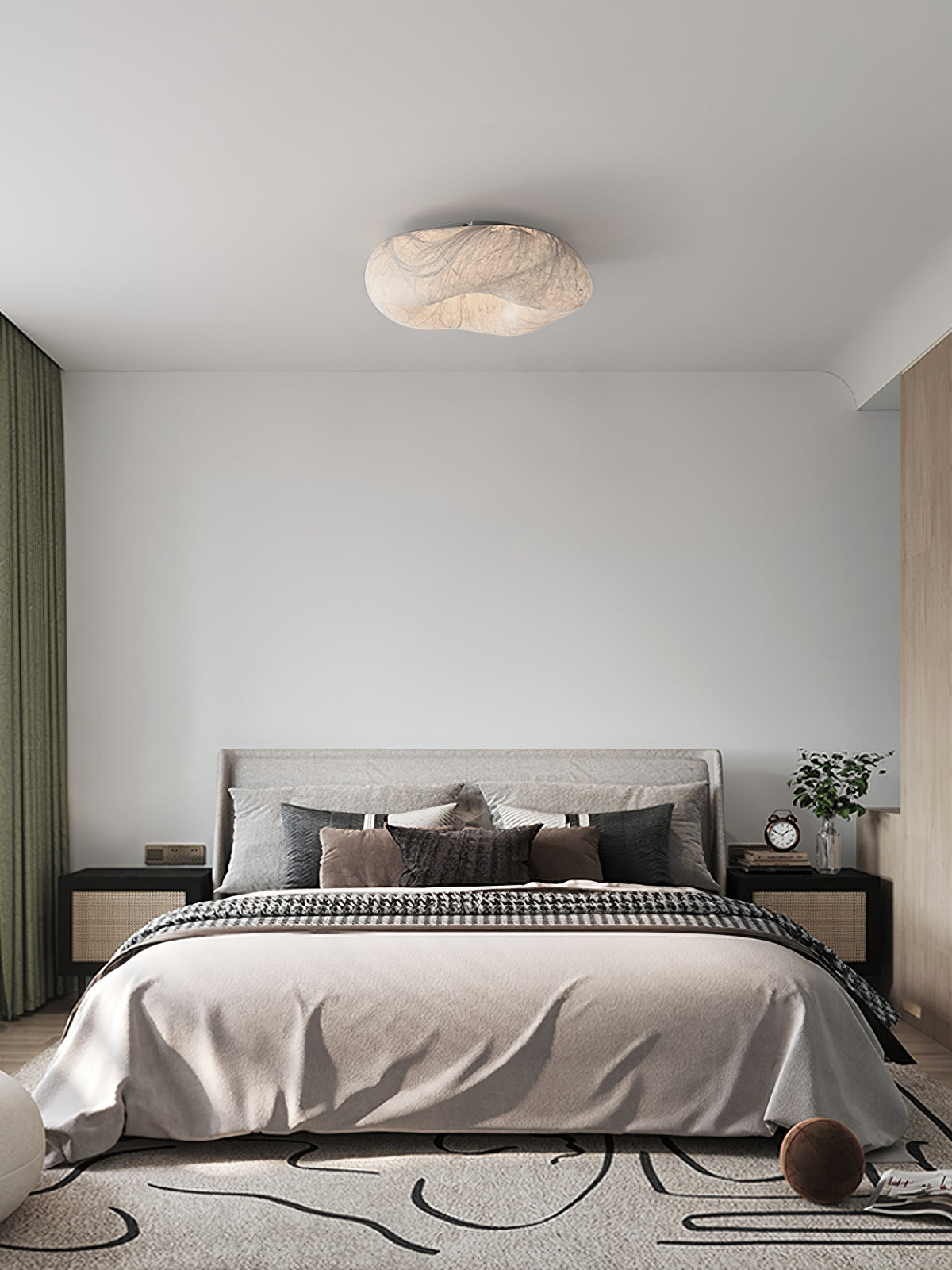 Calerelle plafondlamp met wolkenvorm zijde elegant